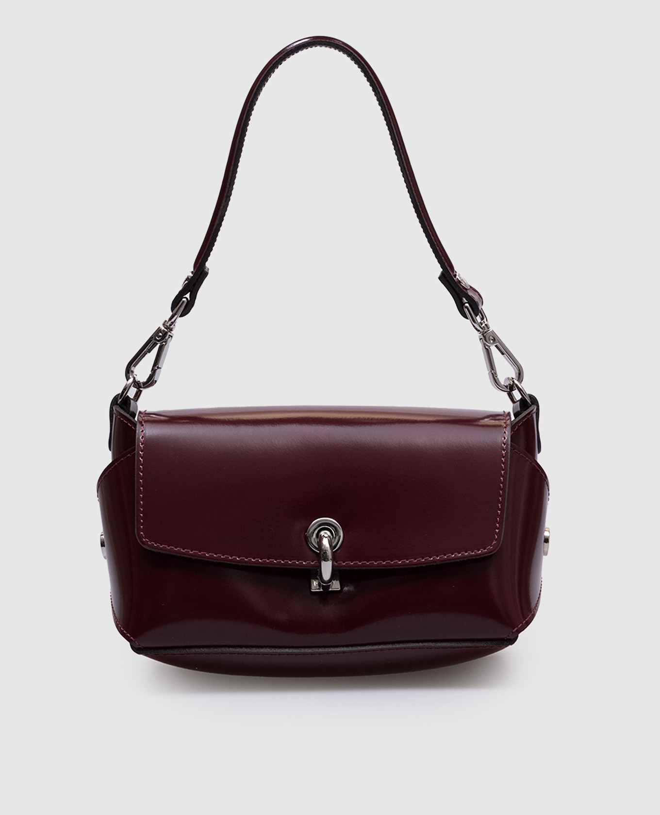 

Burgundy leather glossy cross-body bag Gianni Notaro, Black