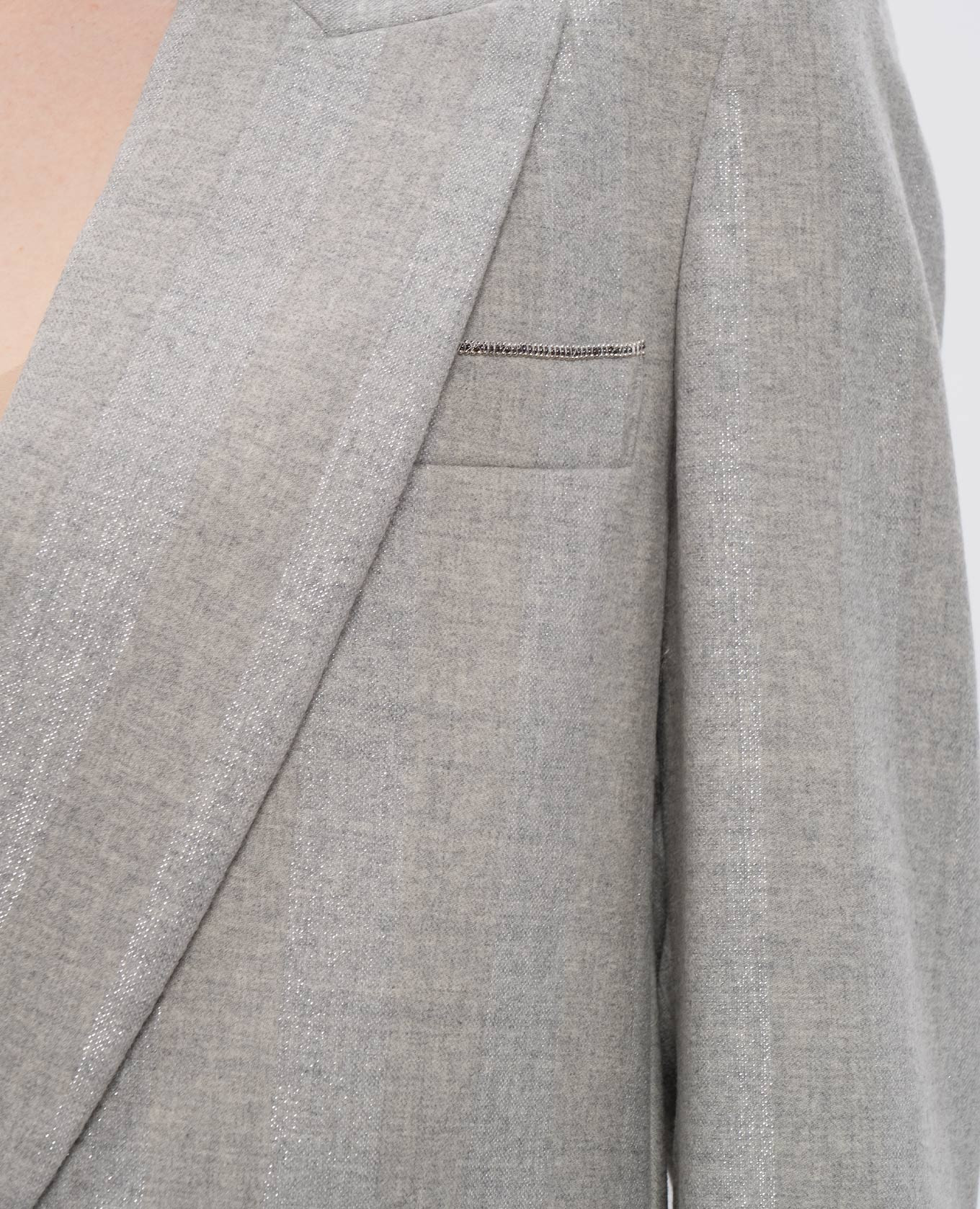 

Gray striped wool jacket Peserico, Grey
