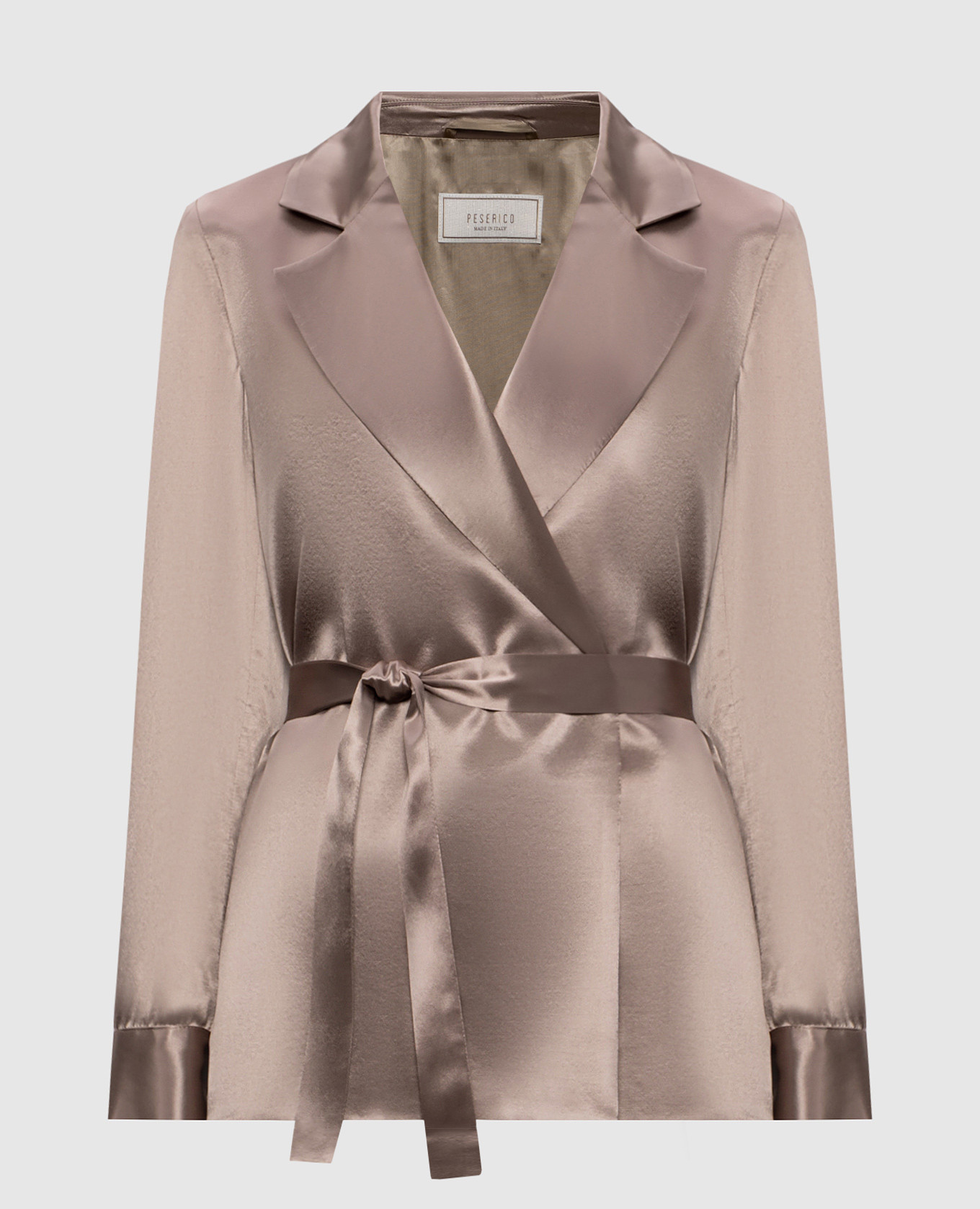 Brown double-breasted jacket Peserico