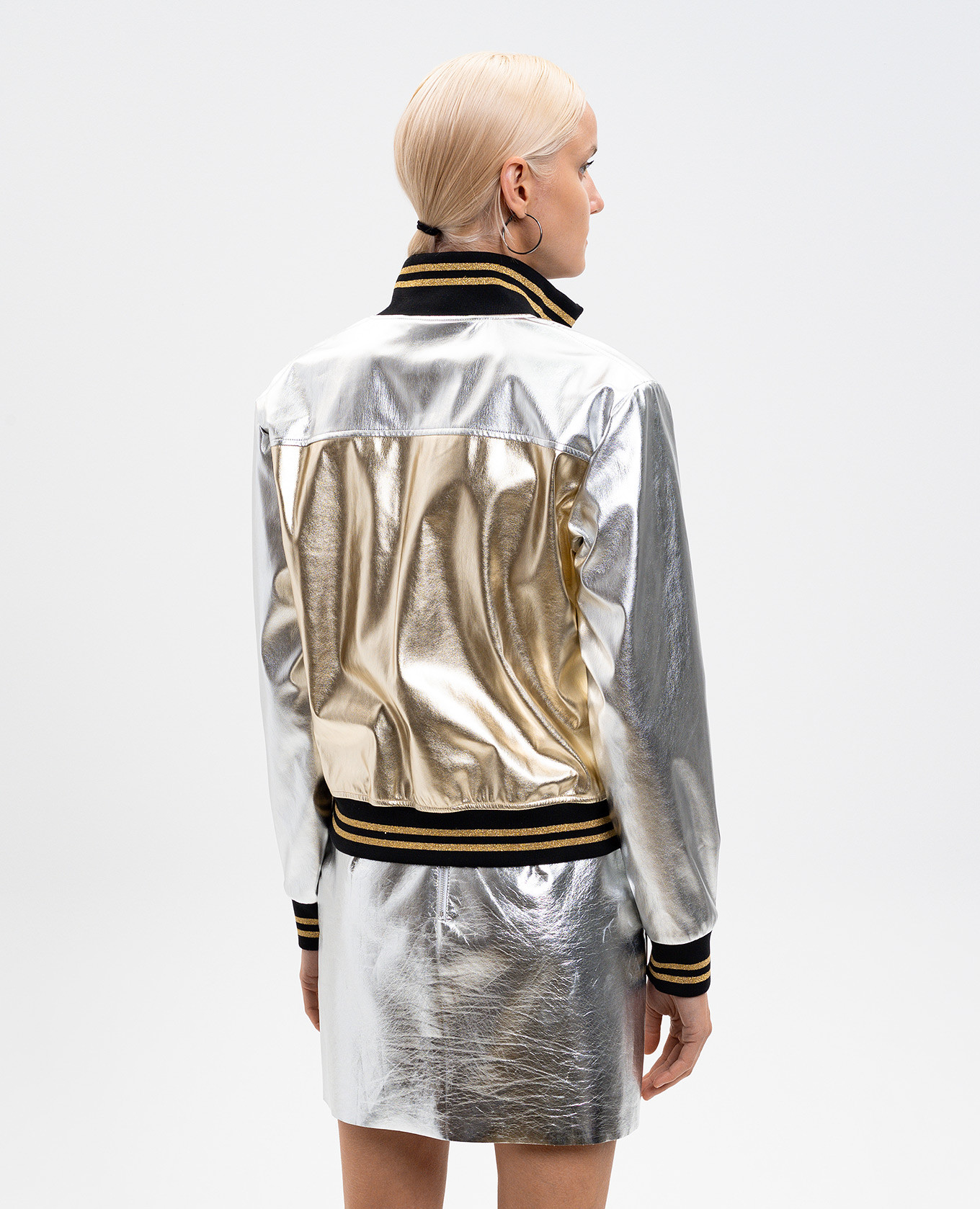 Metallic logo jacket Palm Angels 4