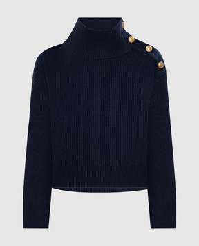 Brunello Cucinelli Blue wool, cashmere and silk sweater M16725104