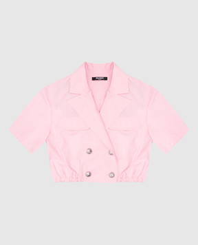 Balmain Children's pink double-breasted top BW5A01P04791214