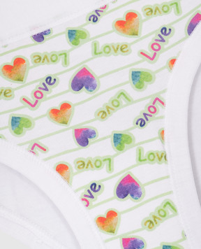 RiminiVeste Lovely children's white panties with Love print B2821J