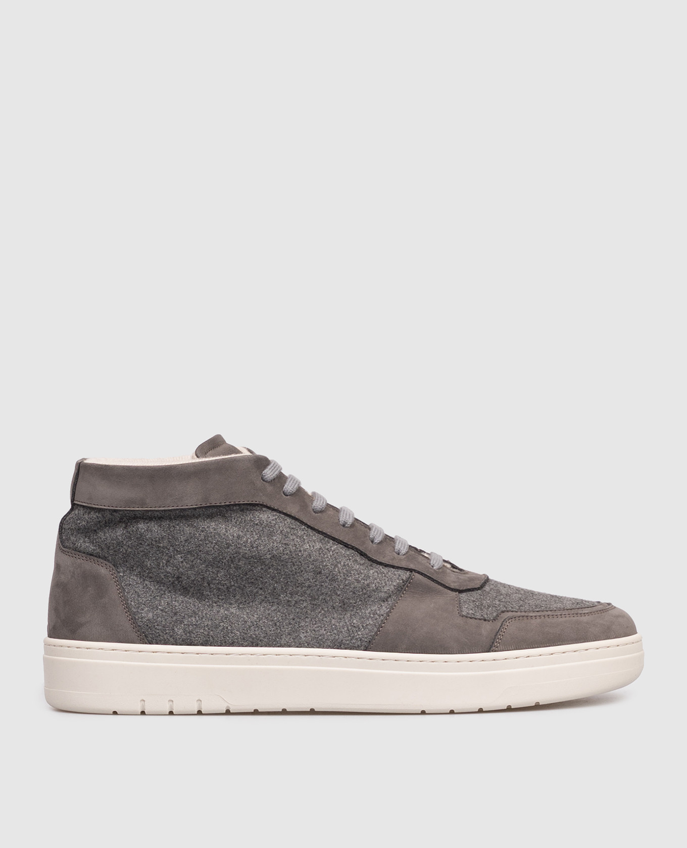 Gray combination high tops Enrico Mandelli