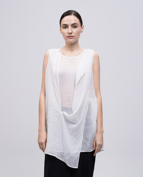 Y`S Yamamoto White linen top YPB13301