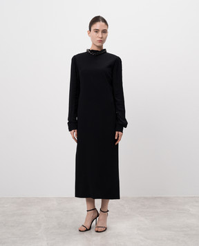Tom Ford Black midi dress with necklace AB1657