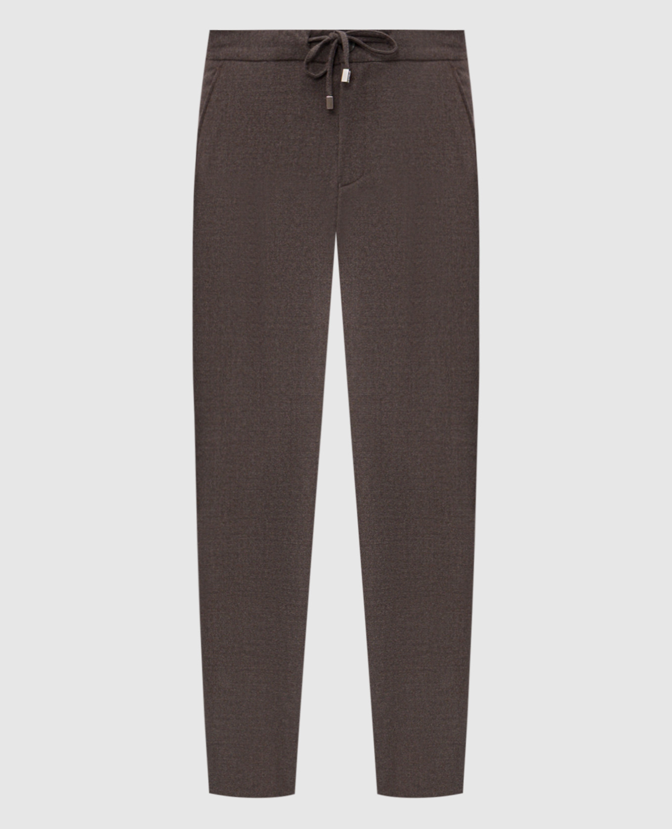 Brown wool pants Enrico Mandelli