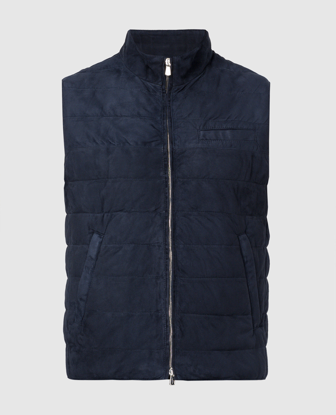 

Blue suede vest Enrico Mandelli