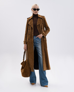 Saint Laurent Brown wool, silk and cashmere turtleneck 840802YAPK2