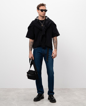 Off-White Blue jeans with logo patch OMYA175C99DEN004