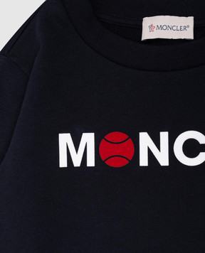 Moncler ENFANT Children's blue sweatshirt with a logo 8G00026809AG46