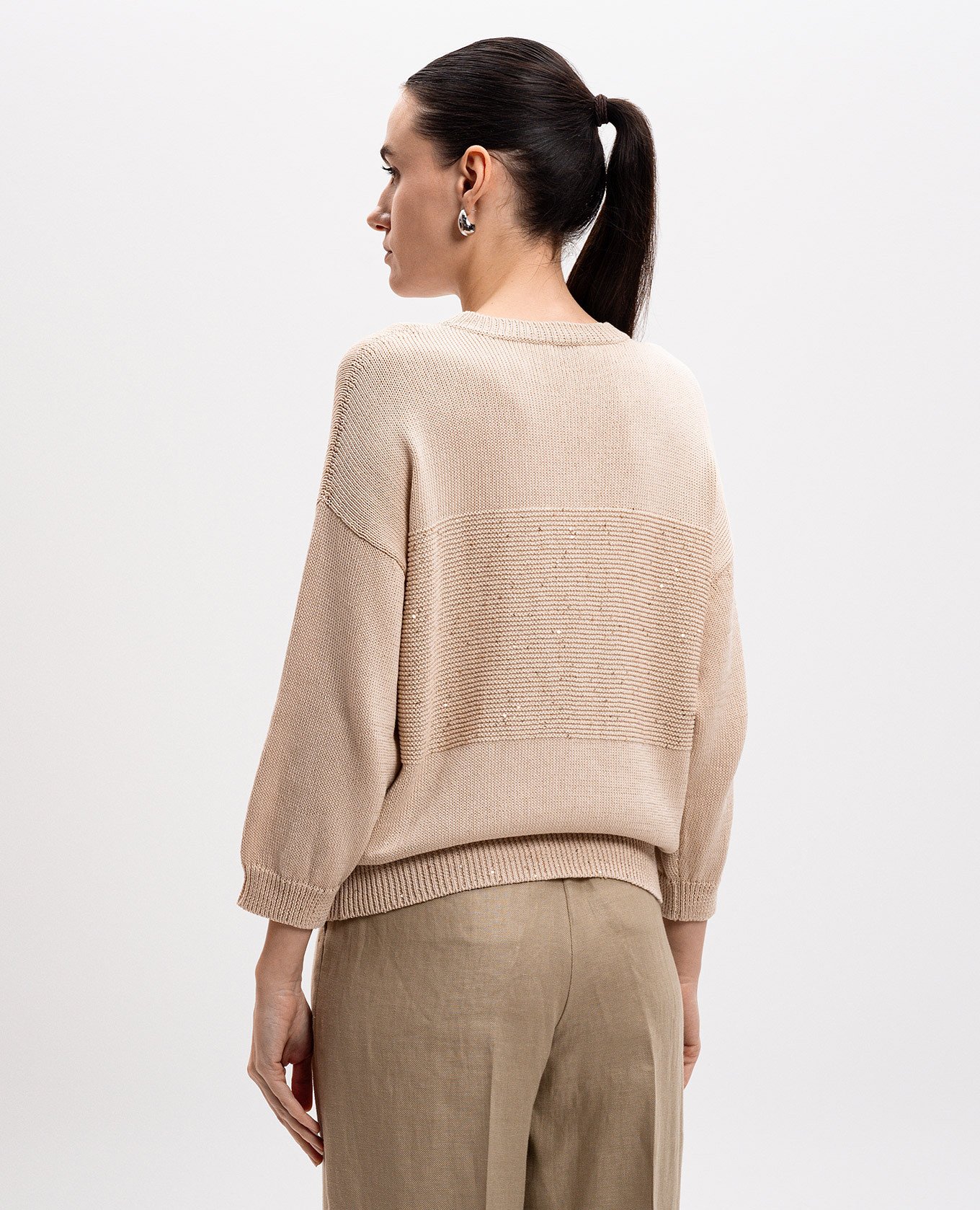 

Beige wool sweater with sequins Peserico