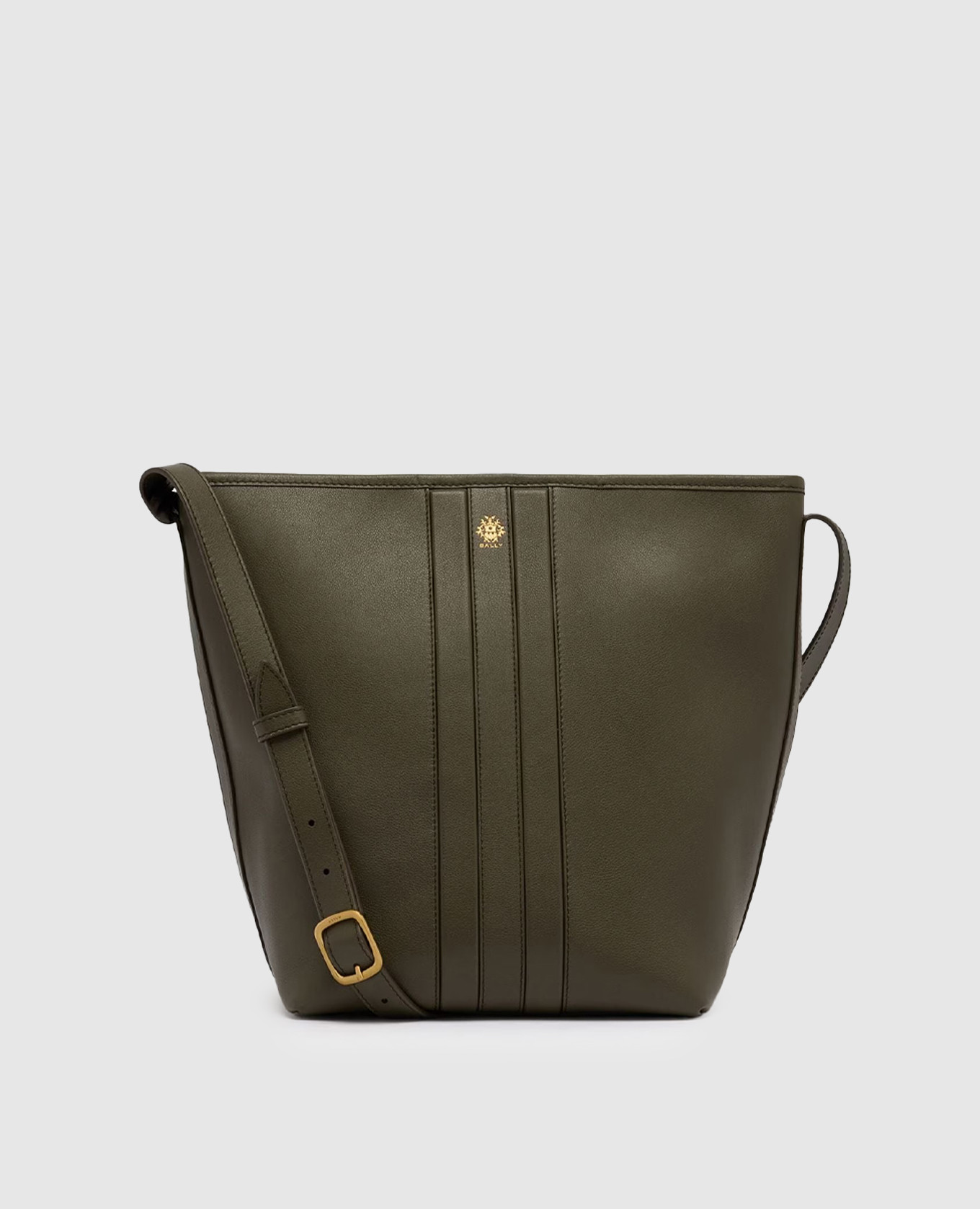 

Beckett khaki leather bucket bag Bally