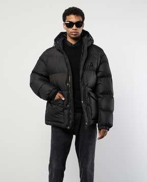Dolce&Gabbana Black jacket with logo patch G9AOKTGG781