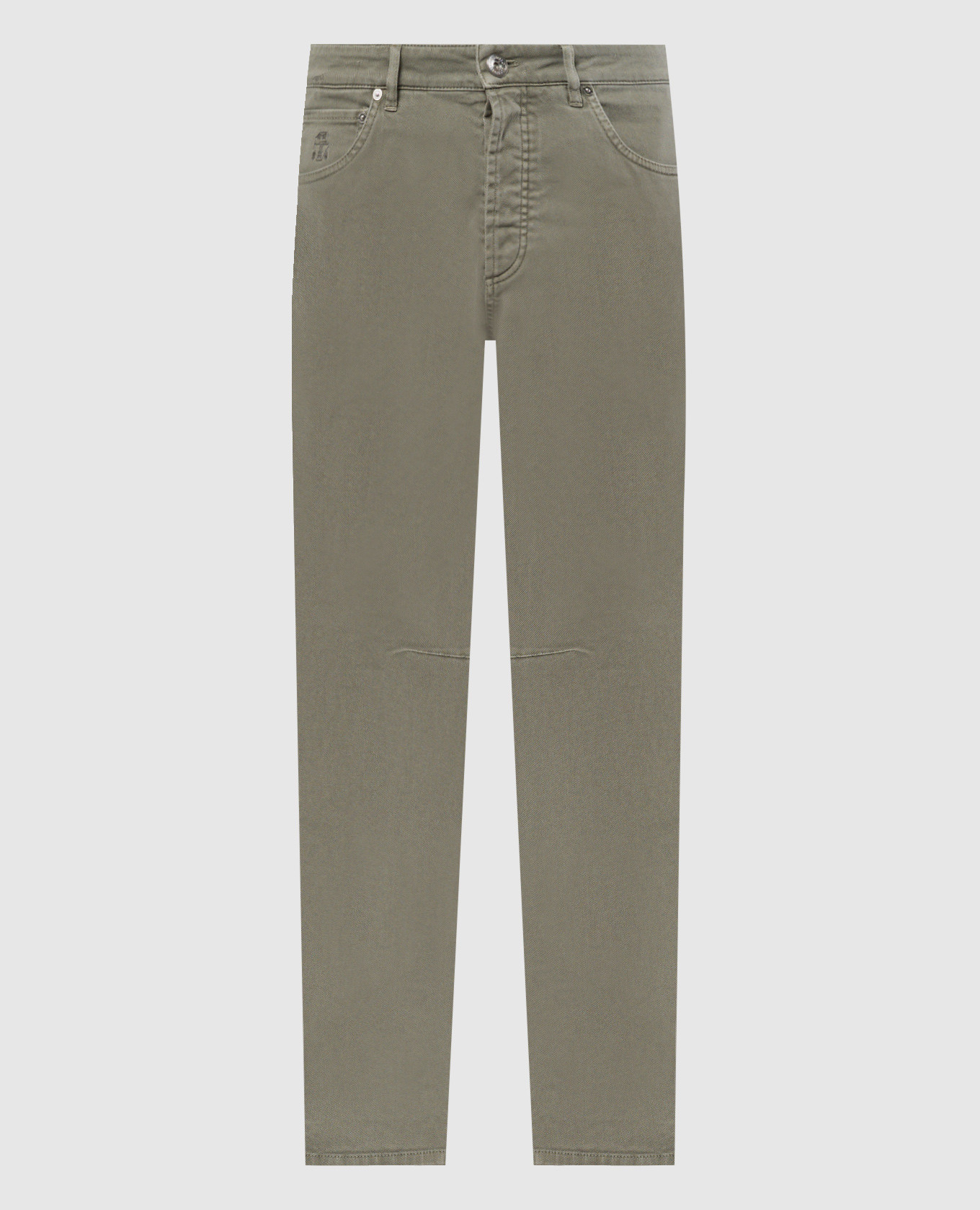 

Green pants with patch and logo embroidery Brunello Cucinelli
