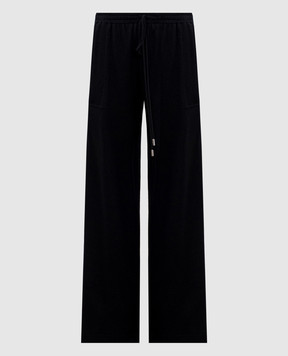 Ermanno Scervino Black wool, silk and cashmere pants D472P306WHB