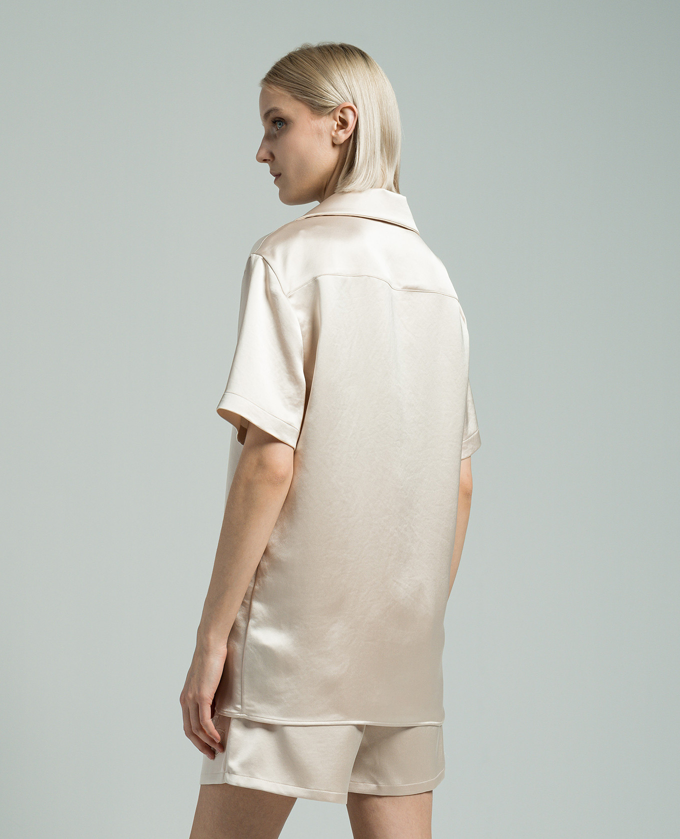 

Beige blouse with logo monogram embroidery Balmain