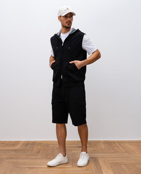 Brunello Cucinelli Black cargo shorts MM8313222G