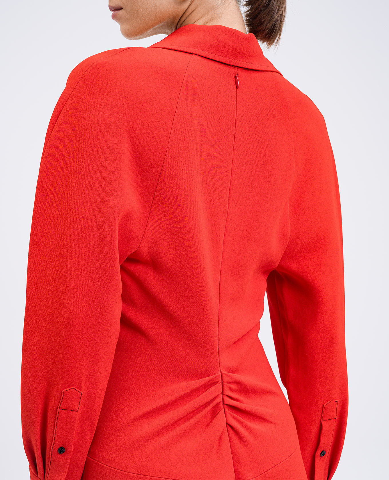 

Red midi dress with drapery Victoria Beckham