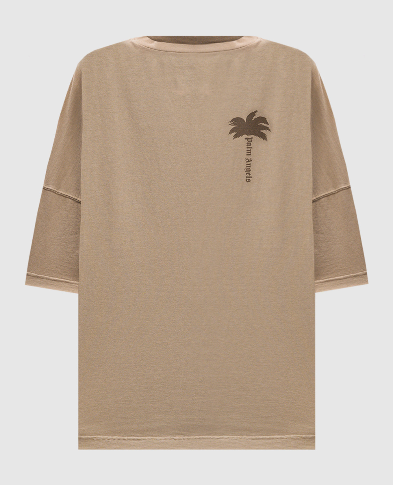 

Beige T-shirt with logo print Palm Angels