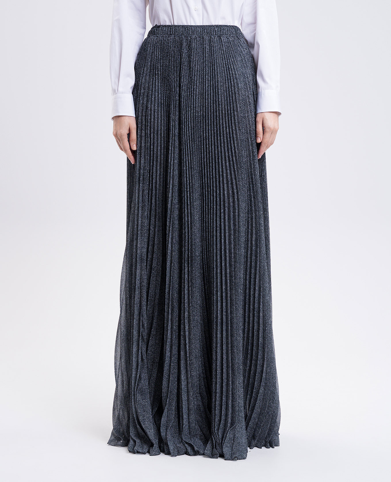 

Gray pleated skirt with pattern Ermanno Scervino, Grey