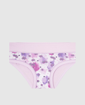 RiminiVeste Emy Bimba children's purple panties with a floral print B2825
