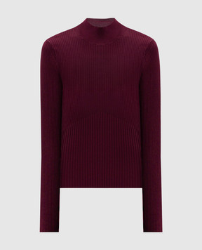 Twinset Burgundy top with a figure-hugging neckline 252TP3162