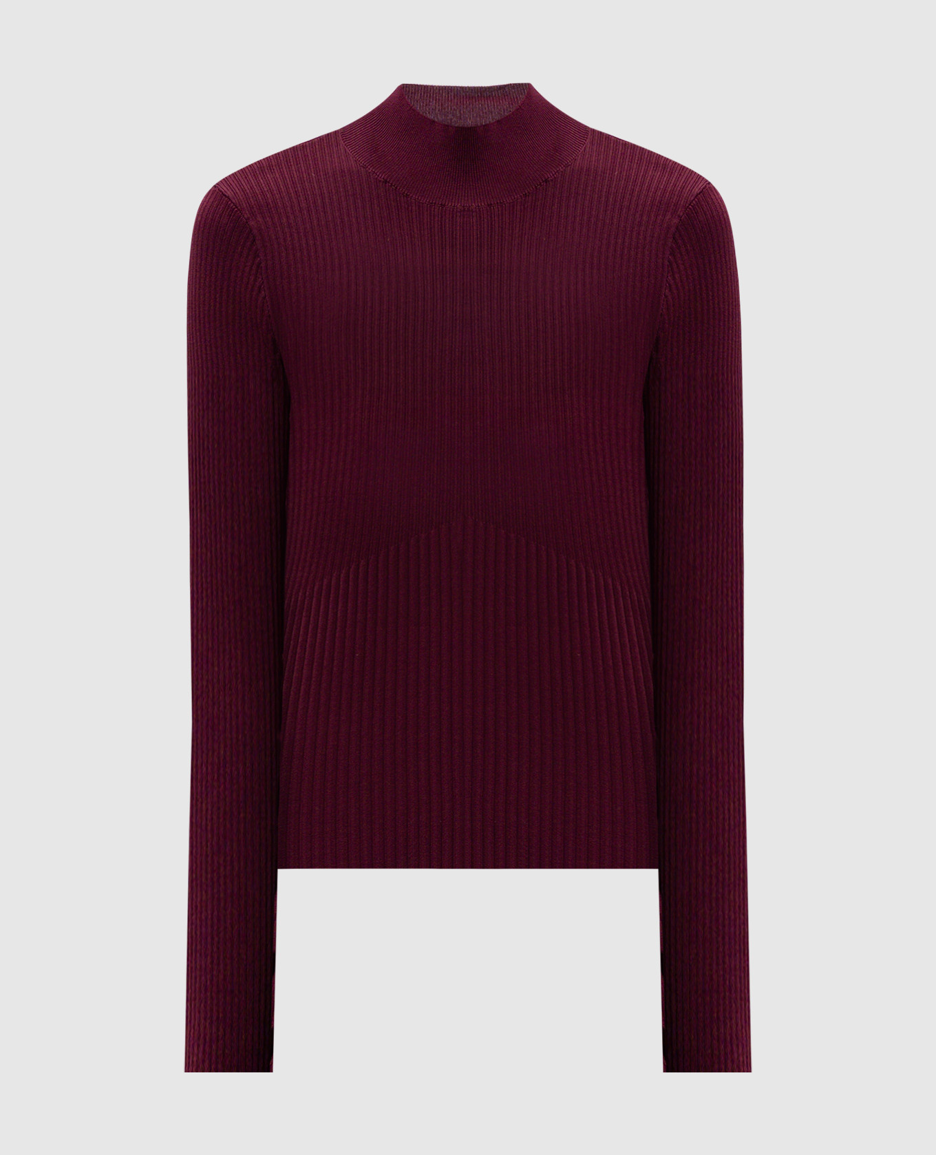 Burgundy top with a figure-hugging neckline Twinset