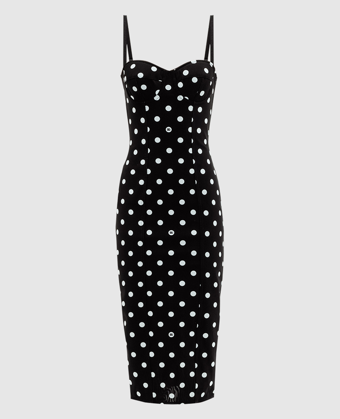 

Black bustier dress in peas Dolce&Gabbana, Черный