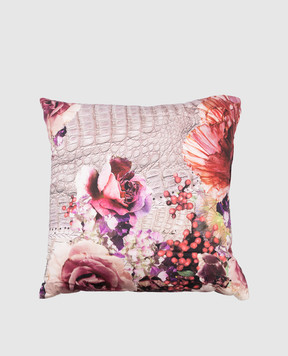 Roberto Cavalli Decorative pillow in floral and animalistic prints H0100000020С108