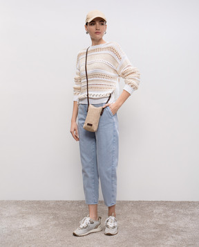 Peserico Beige striped jumper S99763F03B9266