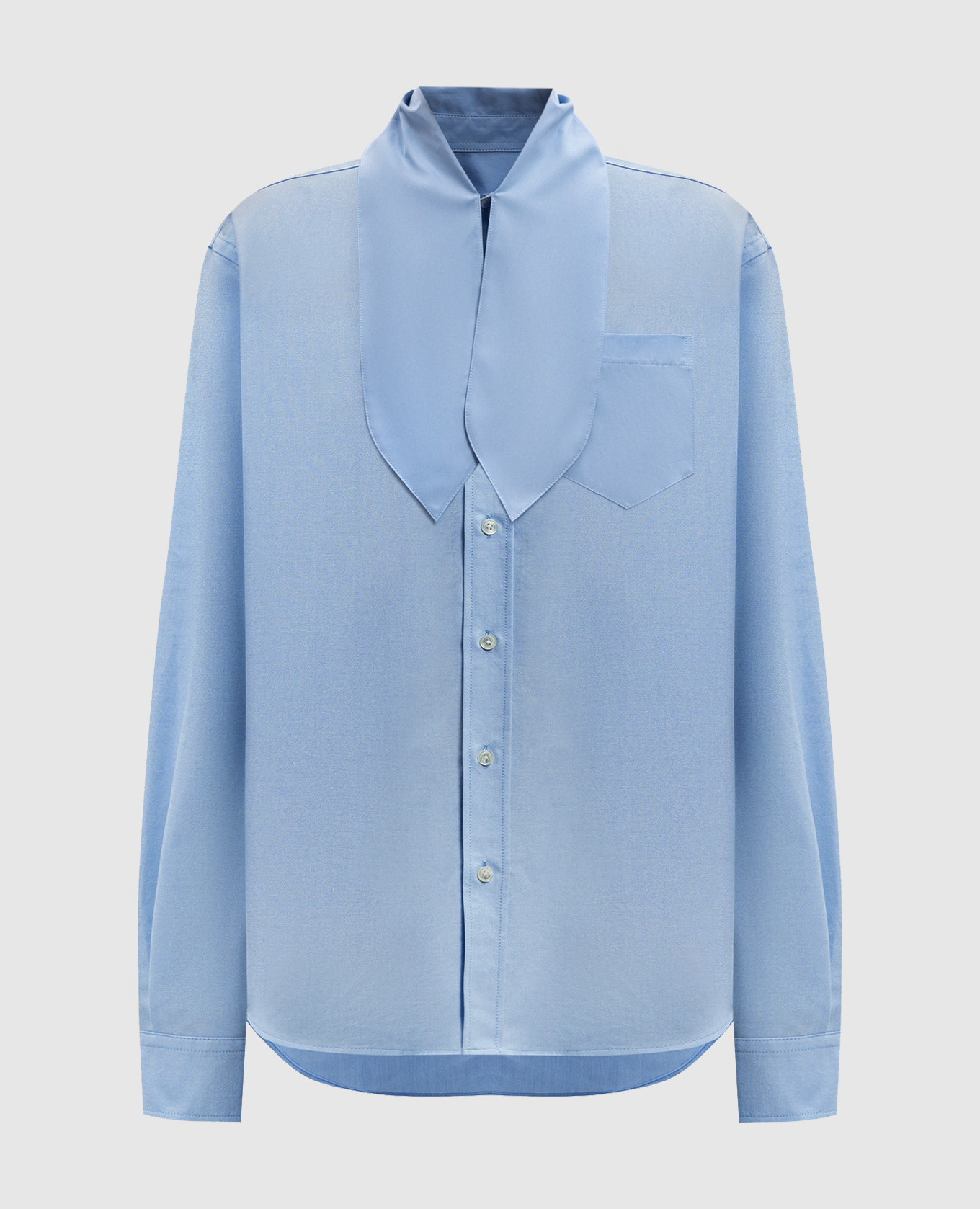 

Blue blouse with logo embroidery Ami Paris, Light blue