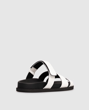 Babe Pay Pls White leather flip-flops 276001KO