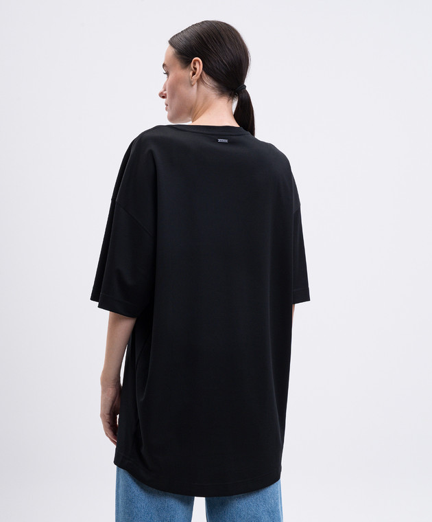 Thierry Mugler - Black T-shirt with piercing 25F3TS01046016 - shop