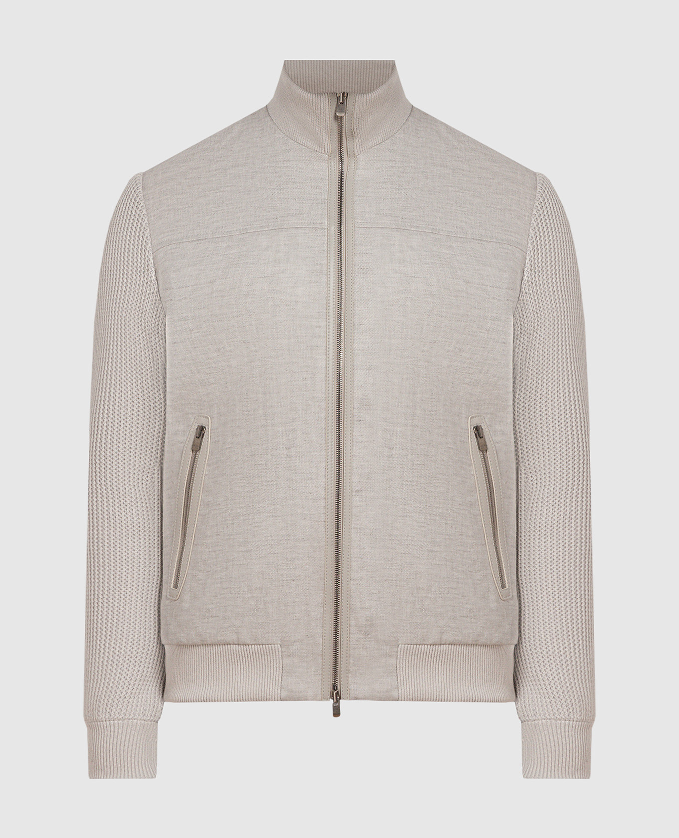 Gray linen jacket agnona