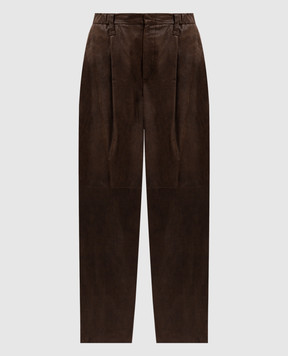 Brunello Cucinelli Brown leather pants M0CSTP8702