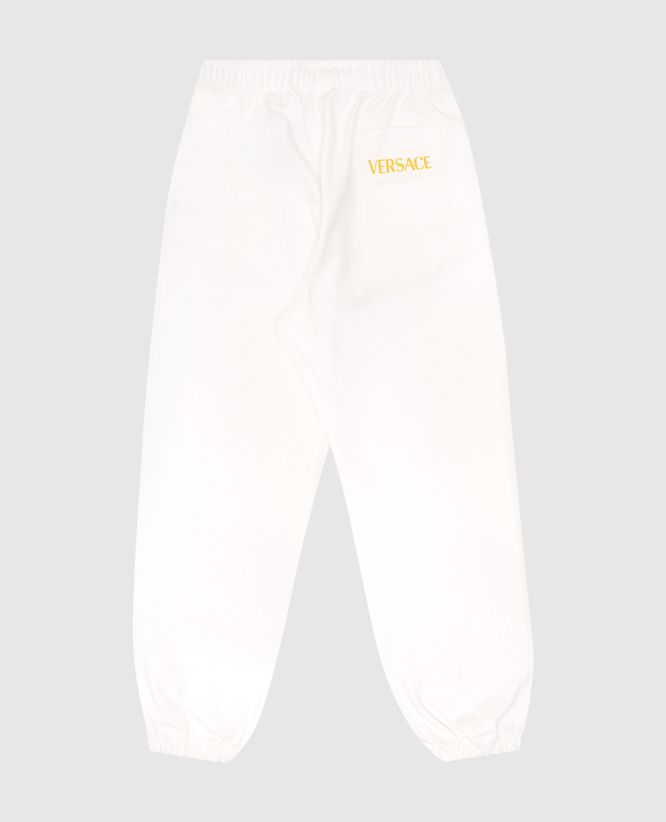 

Children's white joggers with logo print Versace