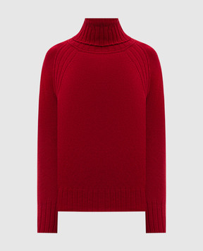 John Smedley TABATHA red cashmere and wool sweater TABATHA