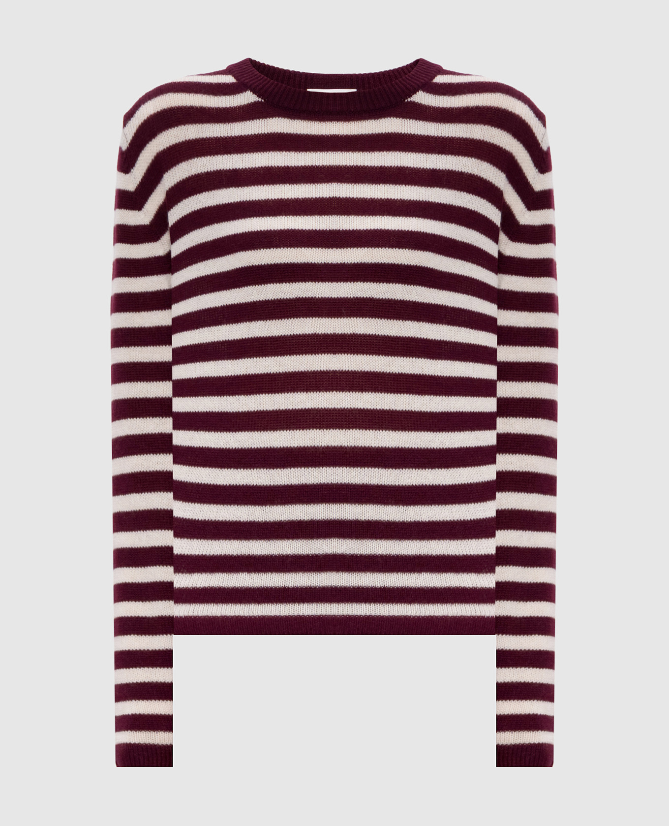 

Striped wool and cashmere jumper Allude, Burgundy