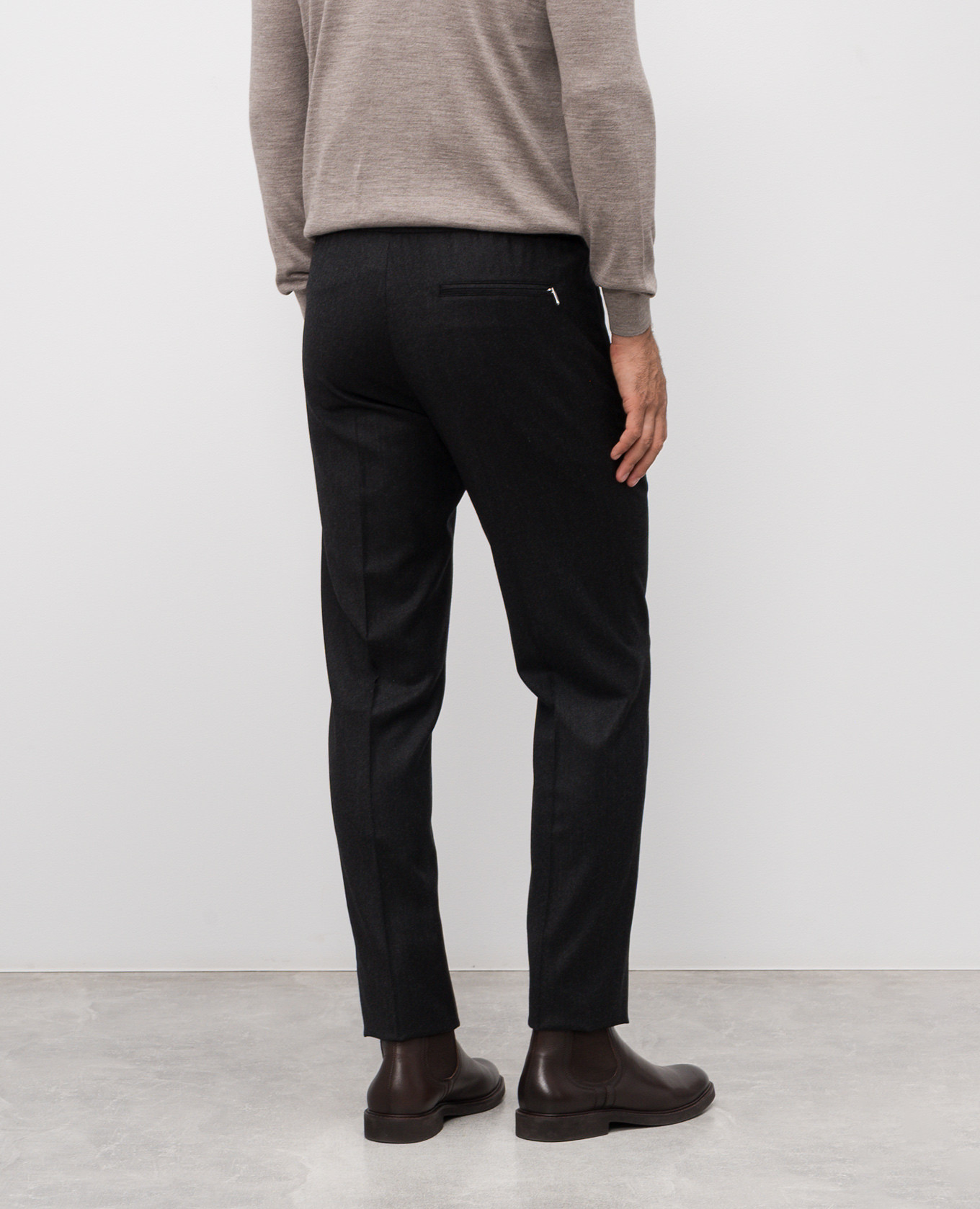 Gray wool and cashmere pants Bertolo Cashmere 4