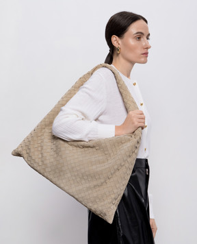 Bottega Veneta Beige suede bag Hop 763970V1QE3