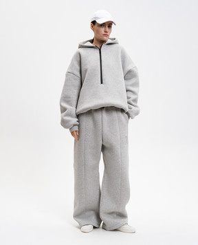 Fear of God Grey insulated zip hoodie with logo FG25FW12123FLC