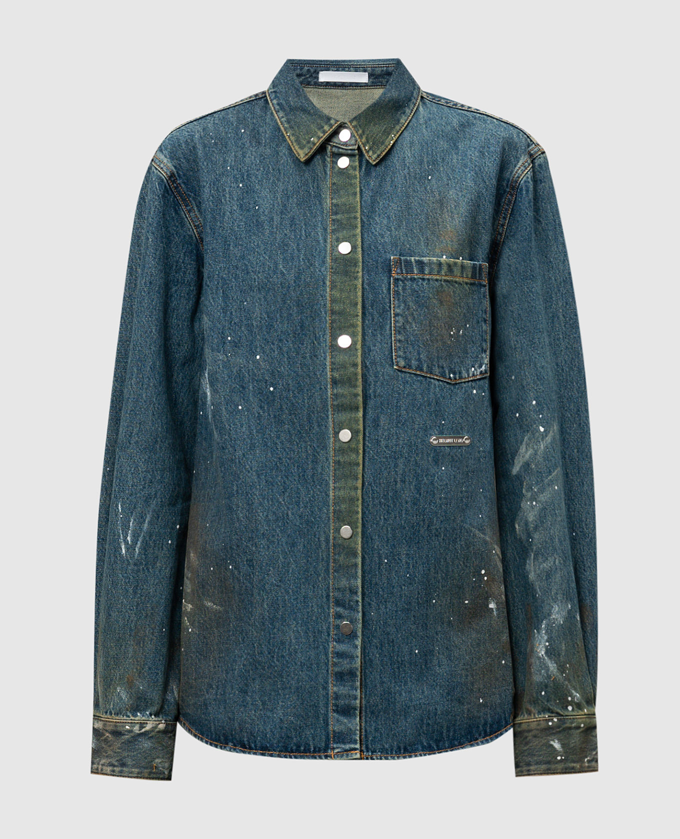 Blue denim shirt with a vintage effect helmut lang