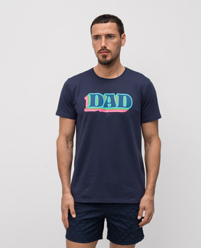 Vilebrequin Dad and Son blue t-shirt with print THOCP351