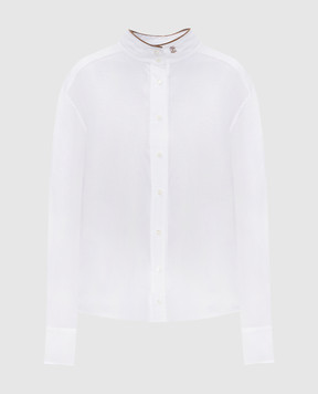 Brunello Cucinelli White shirt with a monil chain M0091NL936