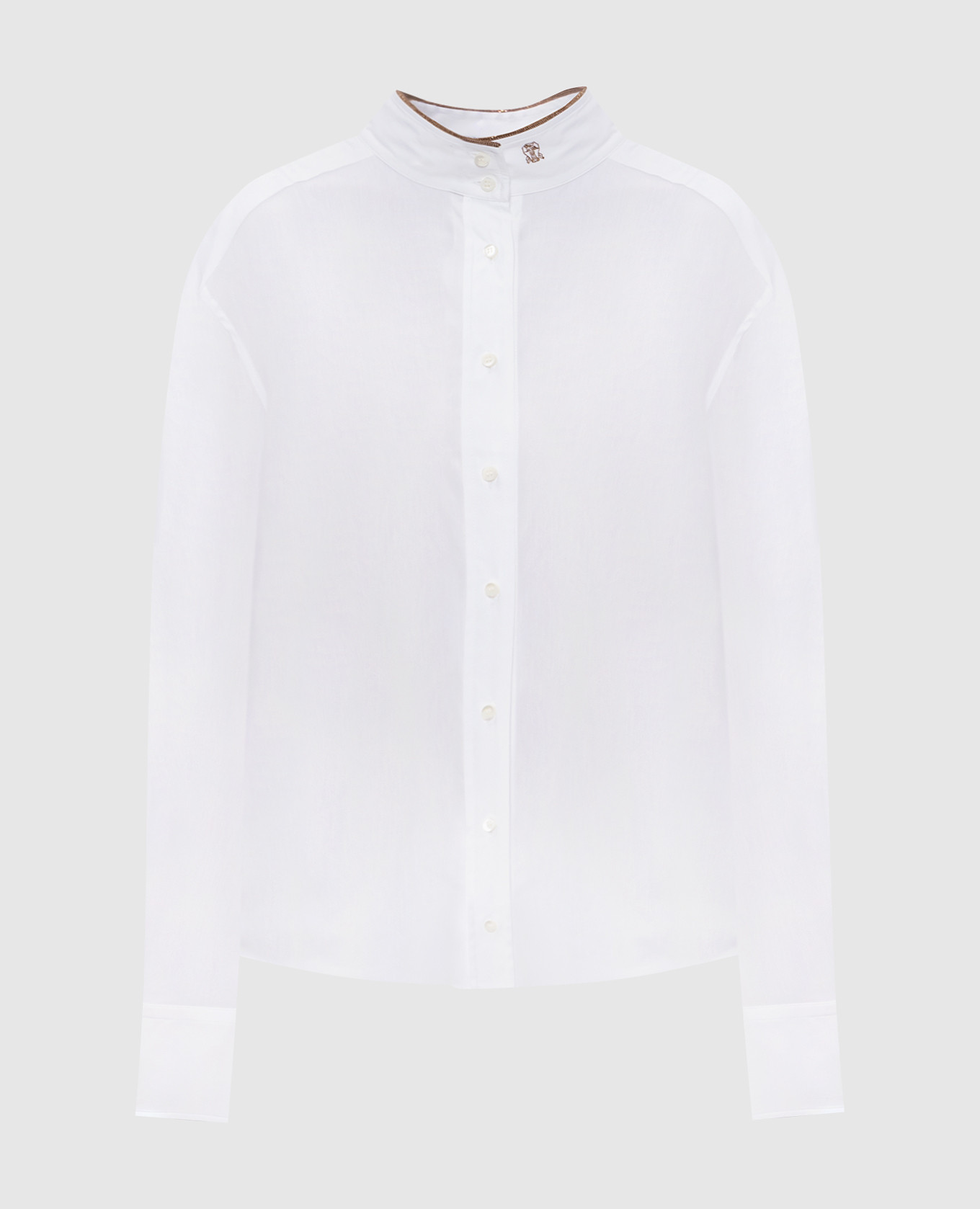 White shirt with a monil chain Brunello Cucinelli