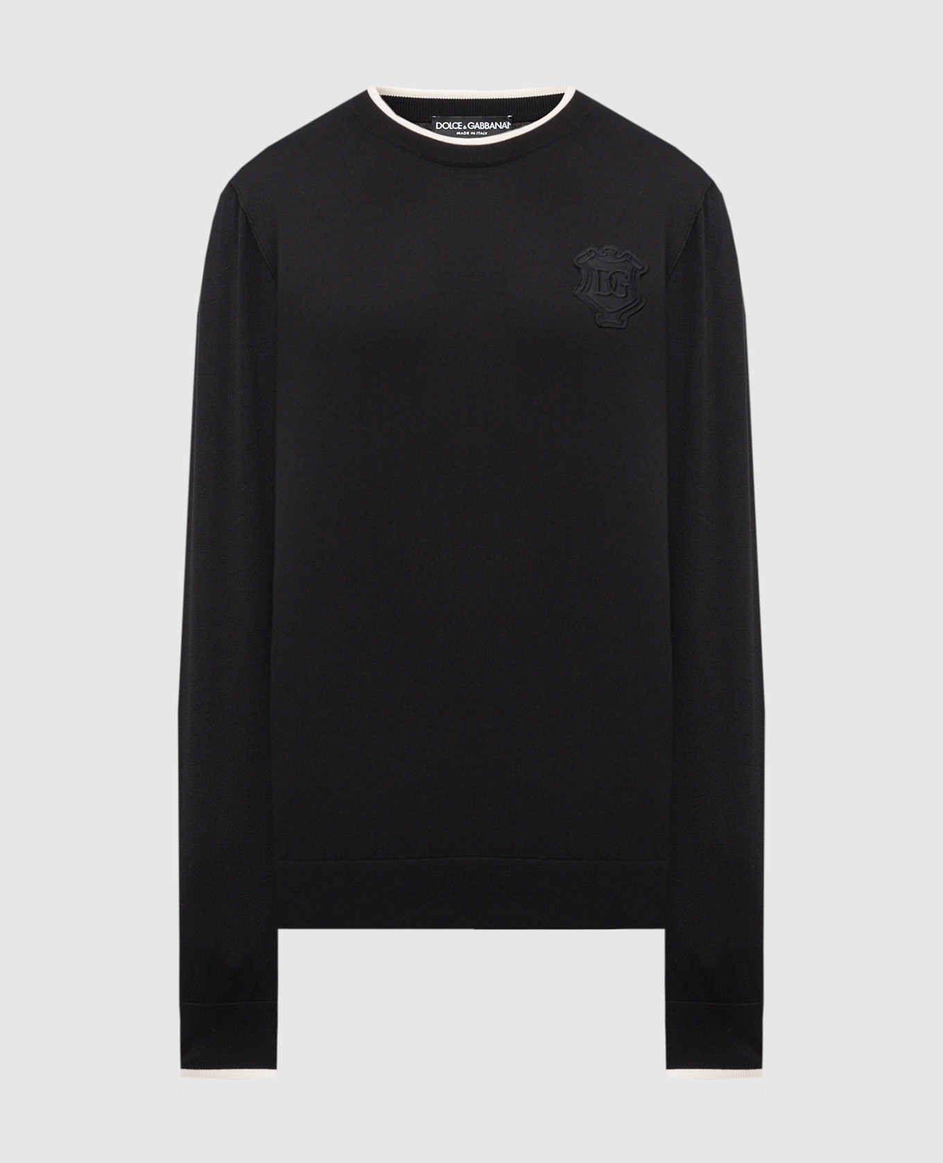 

Black jumper with logo patch Dolce&Gabbana