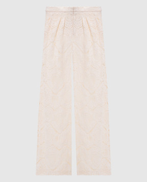 Twinset Beige Procida lace pants 251TS2191