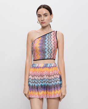 Missoni One-shoulder top with crystals MC25SK01BR012W
