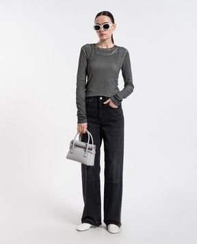 Helmut Lang Black jeans with logo patch O09DW202